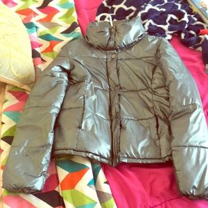 A nice old navy coat keeps you very warm